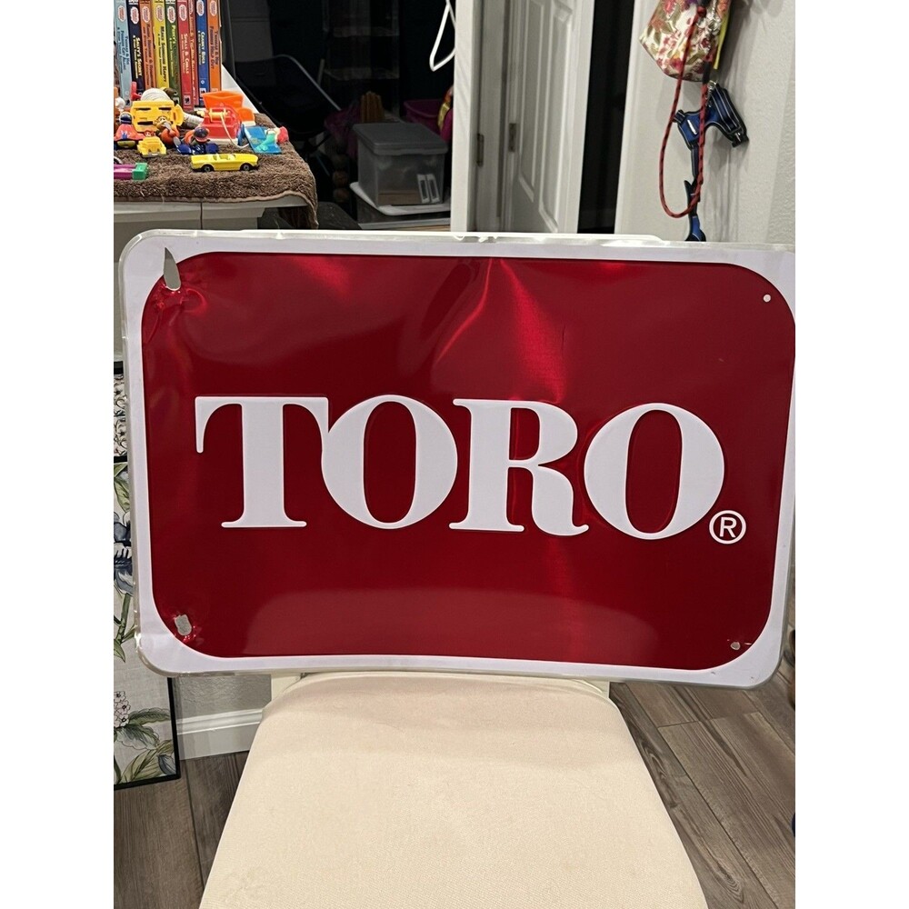 Vintage Toro Yard Machines Advertising Metal Sign 26.5”x18” open to offers